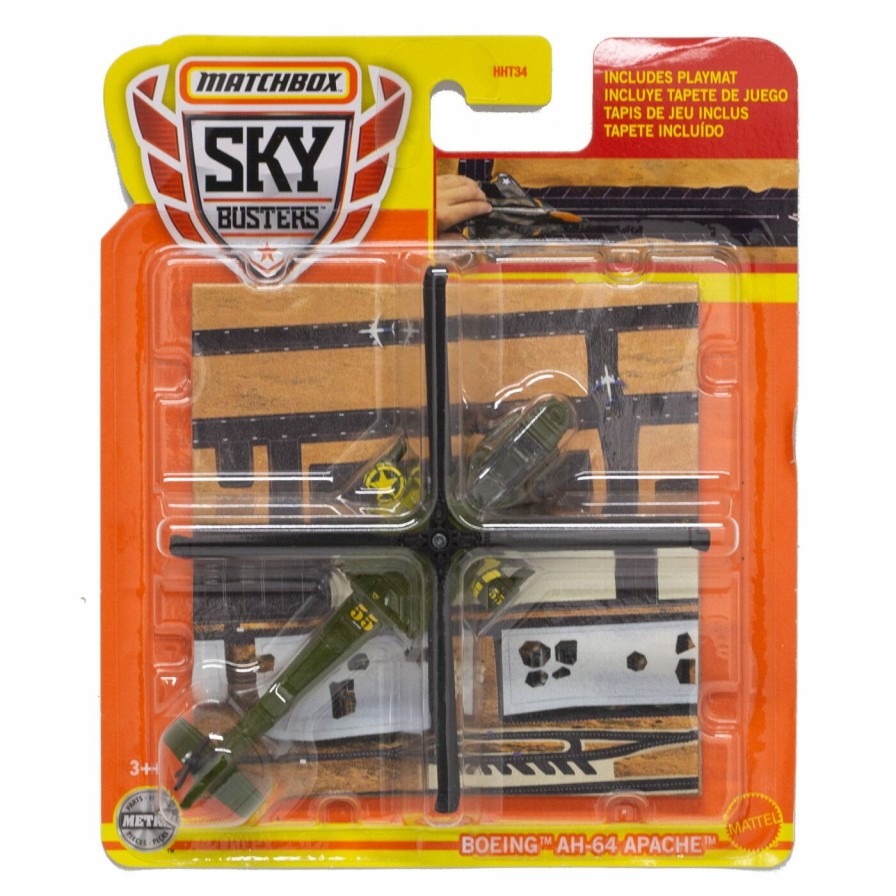 Boys Toys * | Top 10 Matchbox Toy Cars Matchbox Sky Busters Boeing Ah-64 Apache