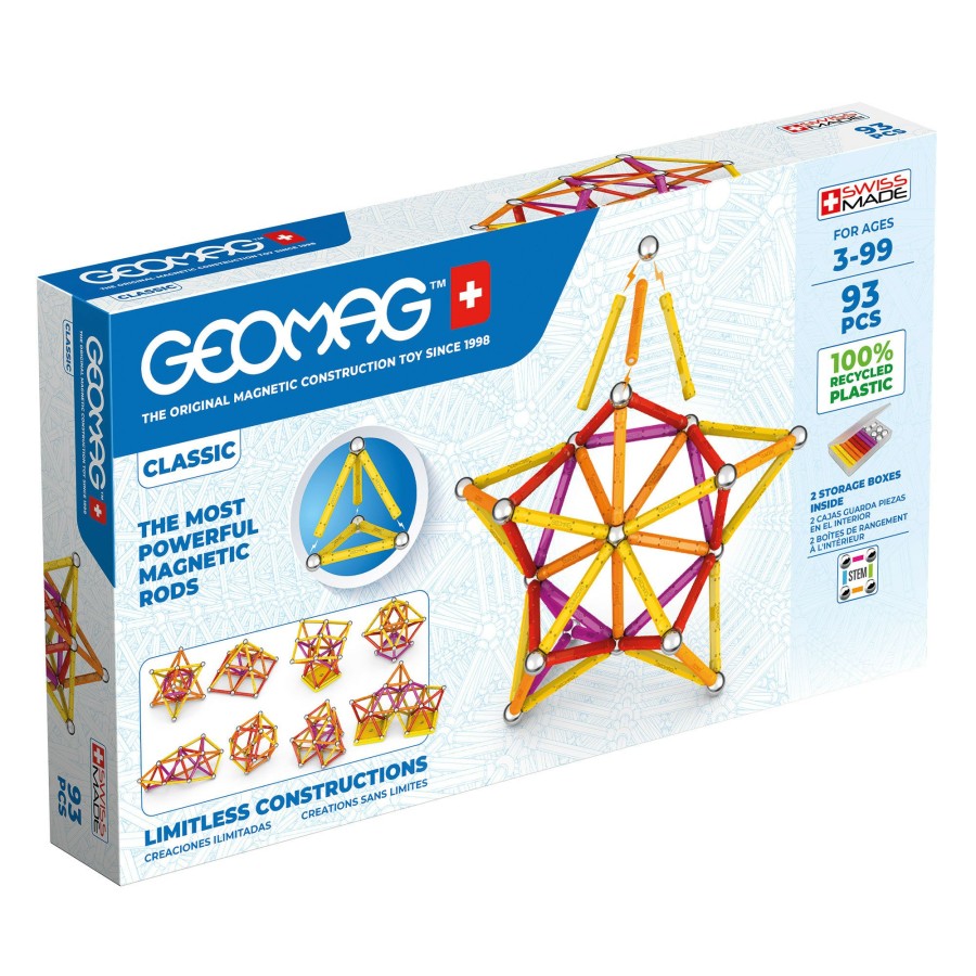 Boys Toys * | Best Reviews Of Geomag Toys Geomag 100% Recycled Colour 93 Piece Set