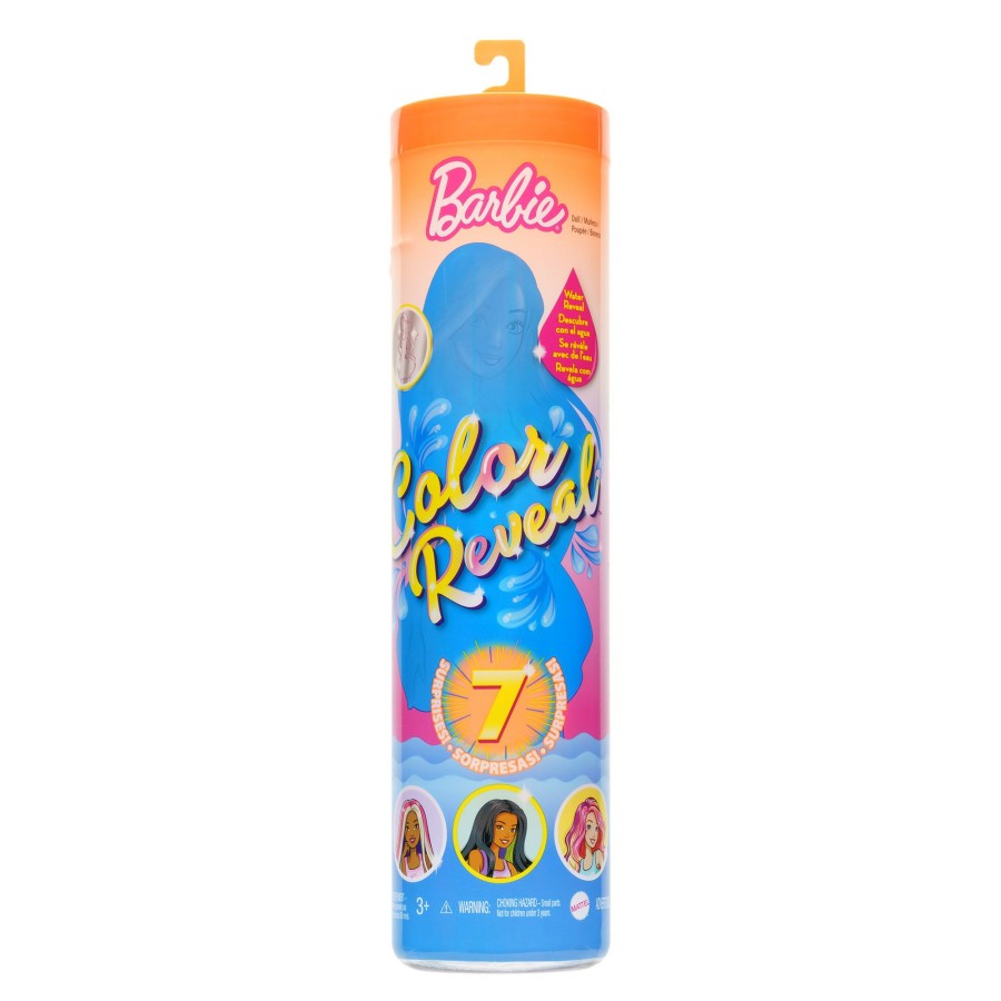 Girls Toys * | Outlet Barbie Colour Reveal Doll Sunny N Cool Series