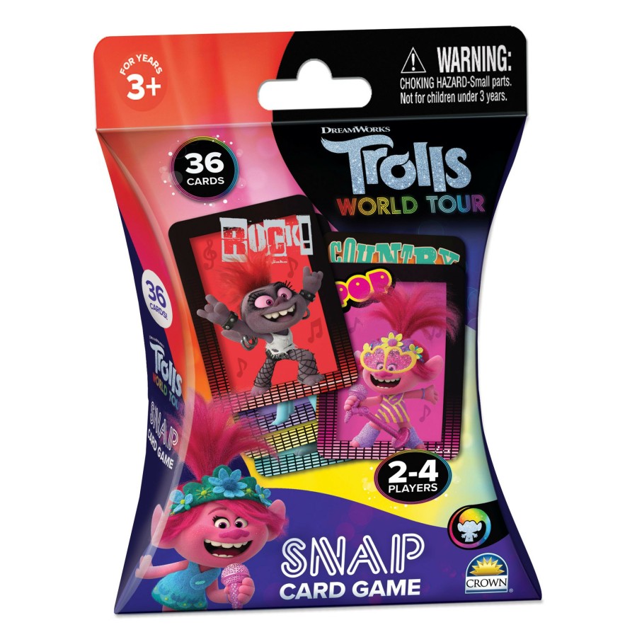 Family Games * | Best Sale Dreamworks Trolls World Tour Snap Card Game