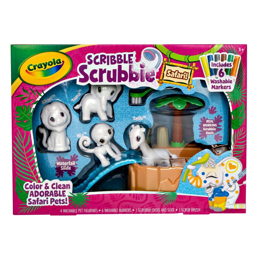 Art & Craft Toys * | New Crayola Scribble Scrubbie Safari Playset