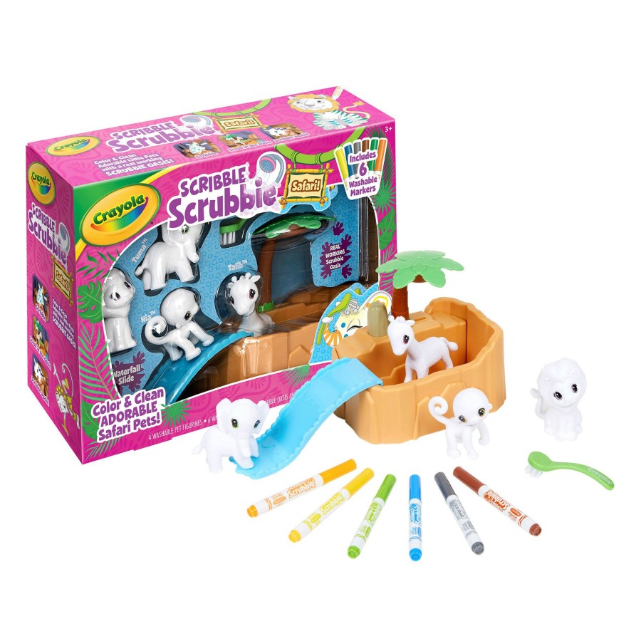 Art & Craft Toys * | New Crayola Scribble Scrubbie Safari Playset