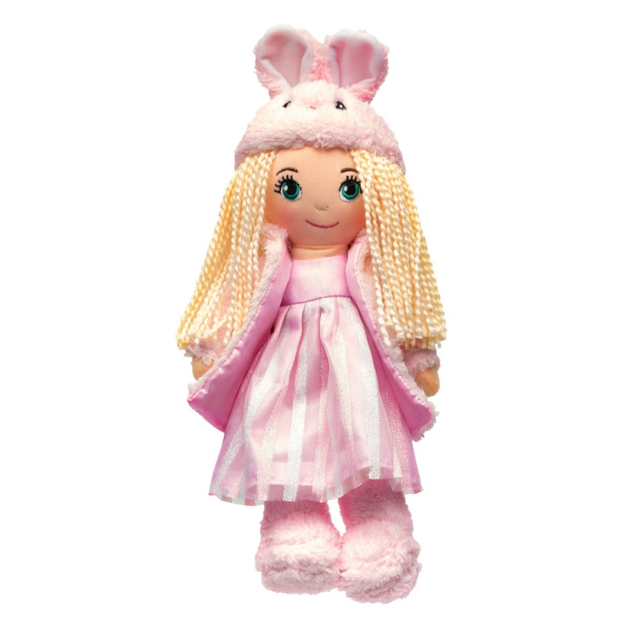 Girls Toys * | Best Pirce Hi Cotton Candy Rag Doll Ella Pink Bunny Dress