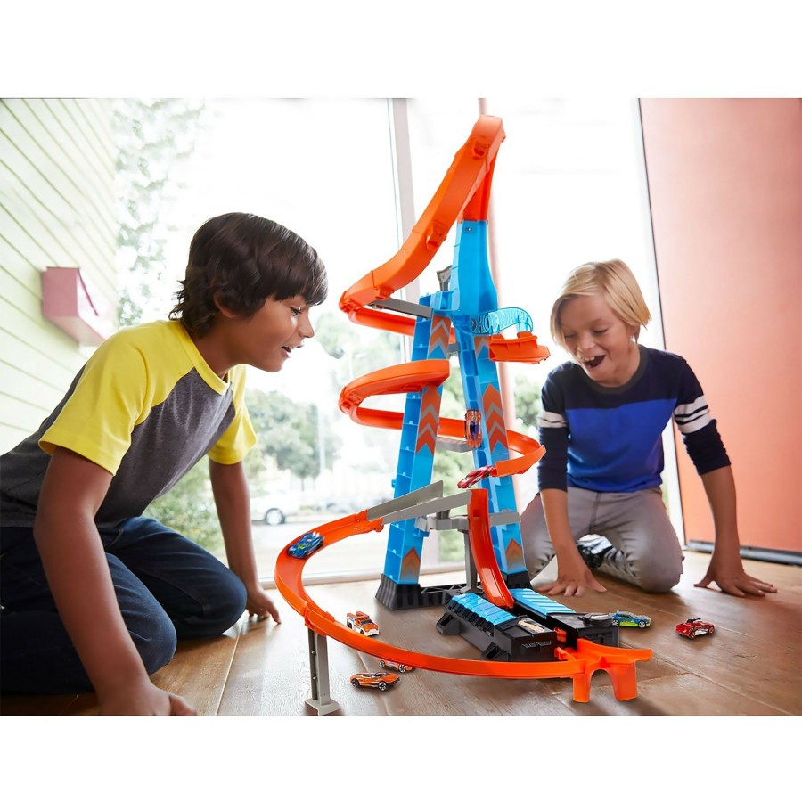 Boys Toys * | Best Sale Hot Wheels Sky Crash Tower Track Set