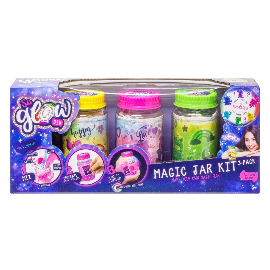 Novelties * | Hot Sale Hi So Glow Diy Magic Jar Kit 3 Pack