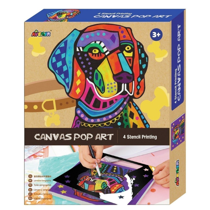 Art & Craft Toys * | Cheap Hi Avenir Canvas Pop Art Dog