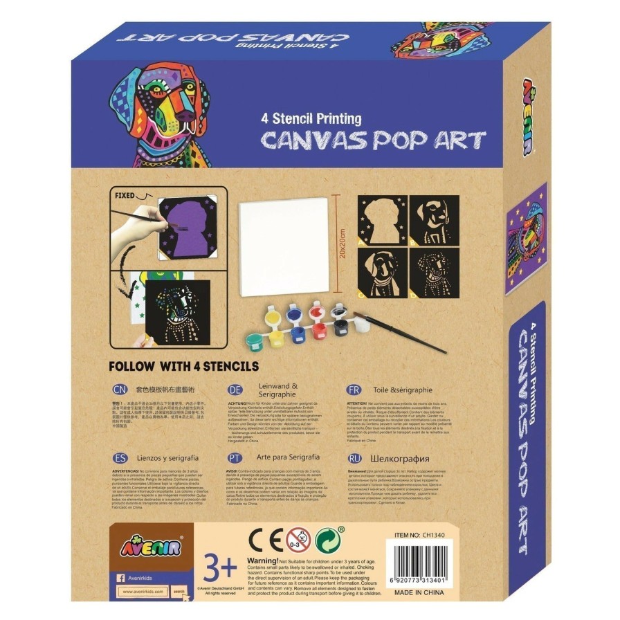 Art & Craft Toys * | Cheap Hi Avenir Canvas Pop Art Dog