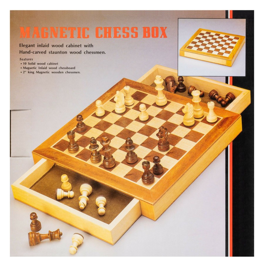 Family Games * | Hot Sale Hi Walnut Magnetic Chess Set 25Cm