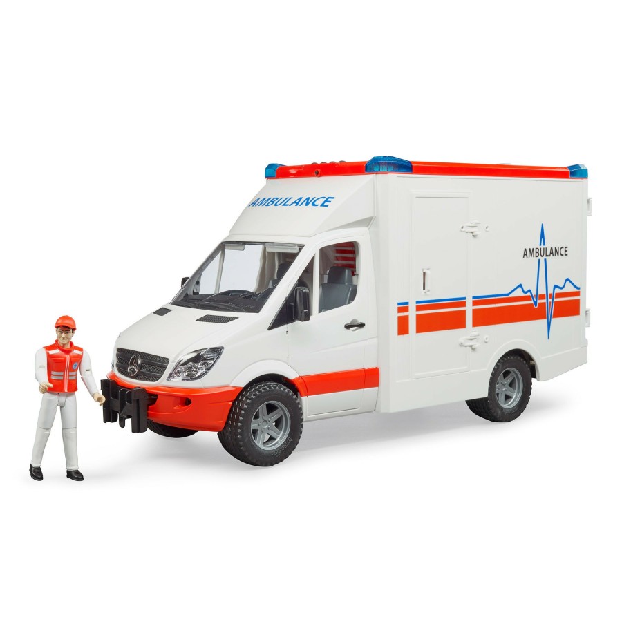 Boys Toys * | Best Reviews Of Bruder Toys Bruder Mb Sprinter Ambulance With Driver