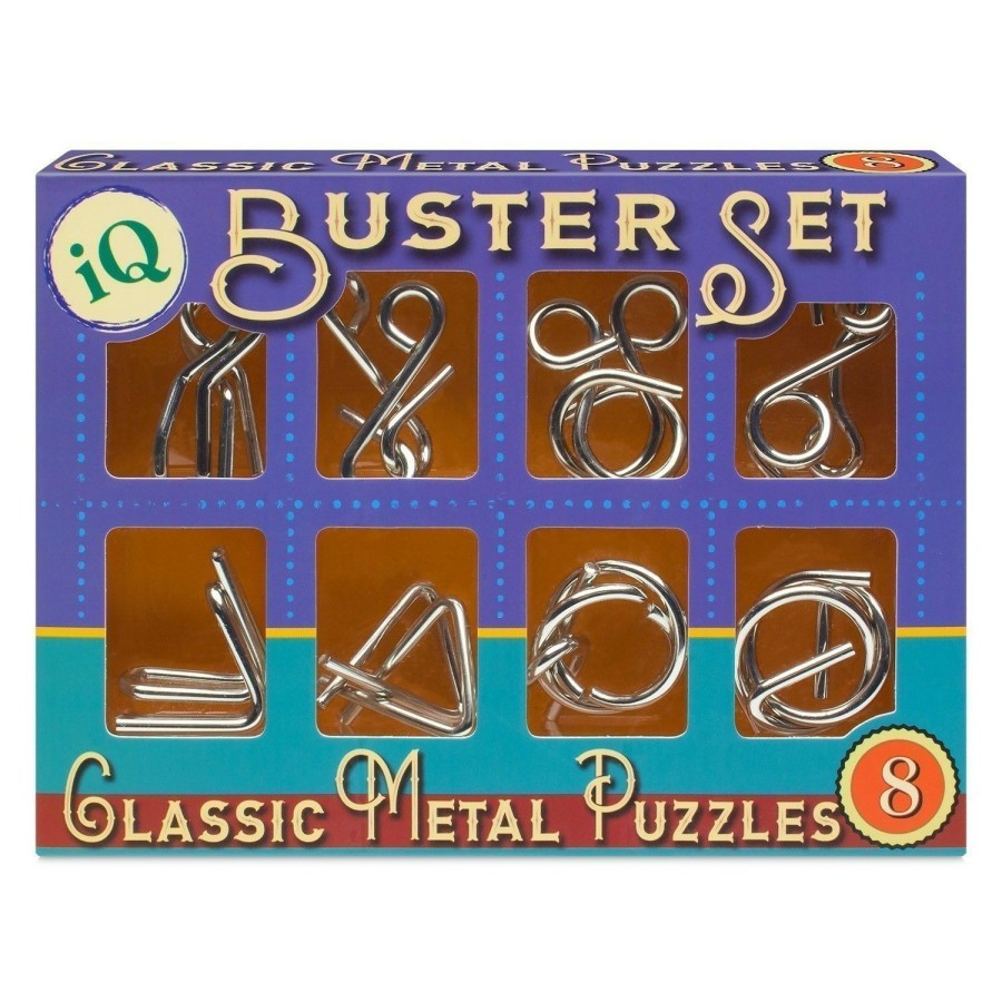 Novelties * | Discount Hi Iq Buster Set 8 Classic Metal Puzzles