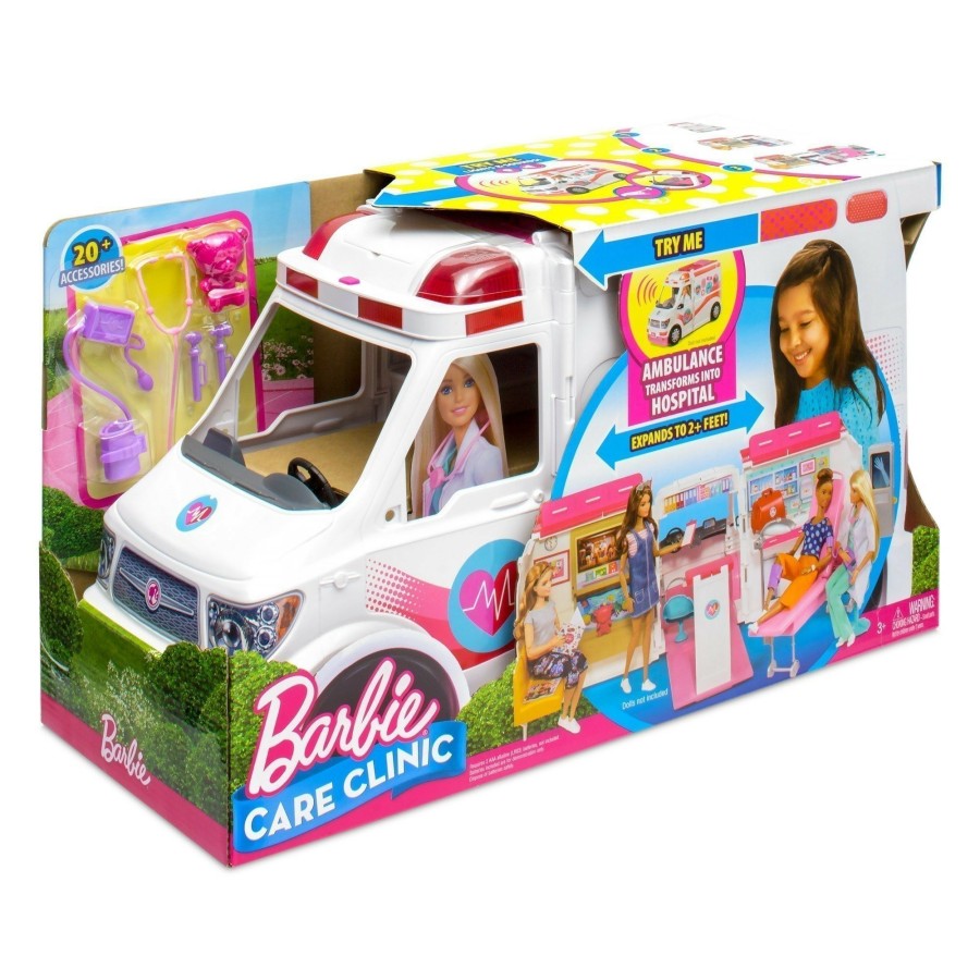 Girls Toys * | Flash Sale Barbie Care Clinic Vehicle