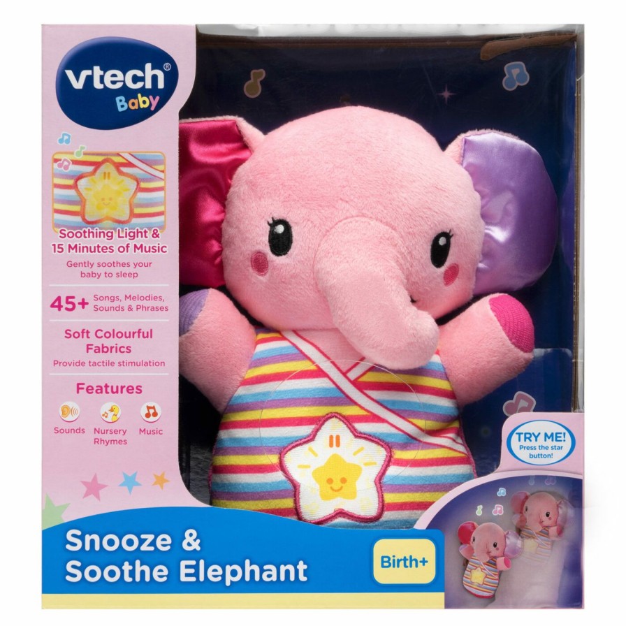 Soft Toys * | Top 10 Vtech Baby Snooze & Soothe Elephant Pink