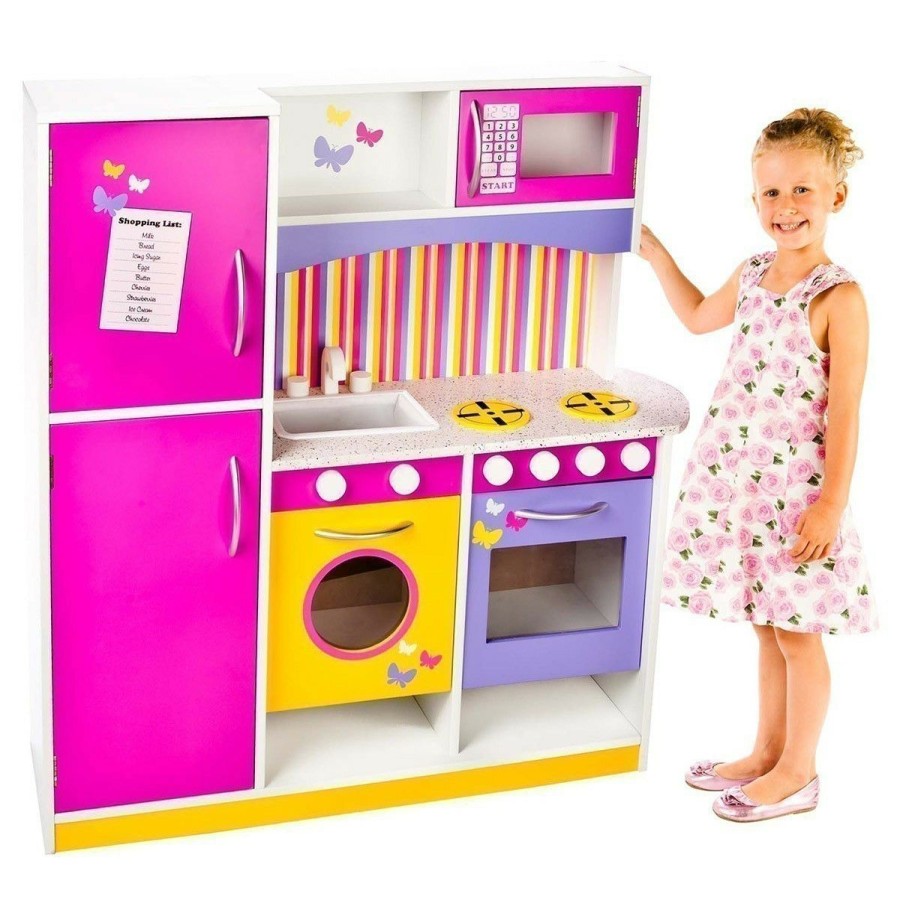 Girls Toys * | Hot Sale Hi Classic Stripe Wooden Kitchen