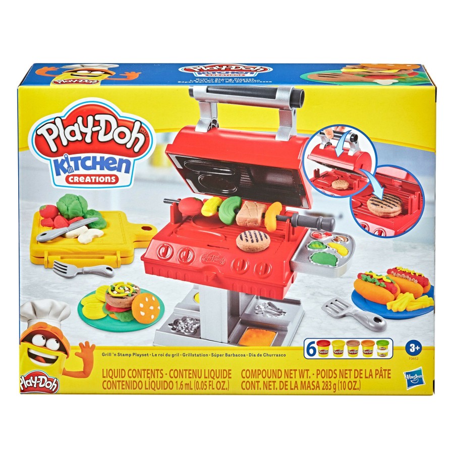 Girls Toys * | Best Deal Play-Doh Toys Play-Doh Kitchen Creations Grill 'N Stamp Playset