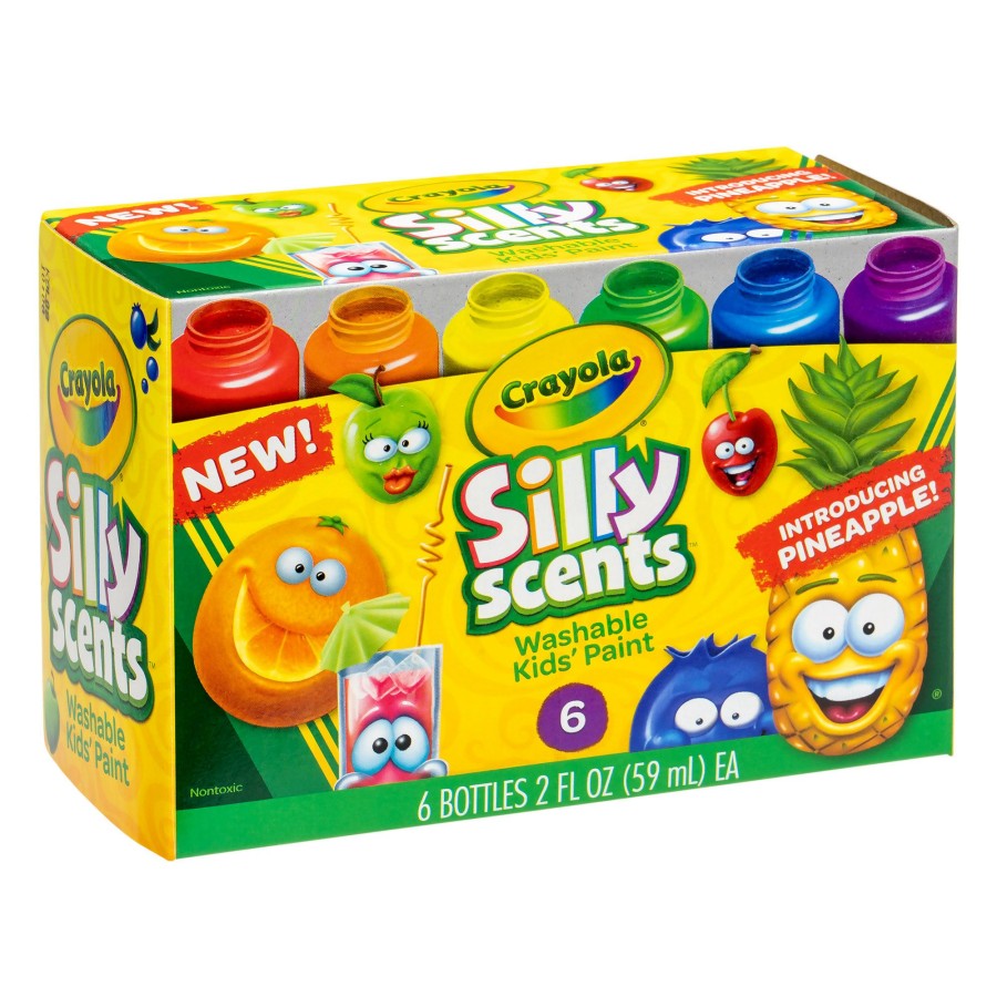 Art & Craft Toys * | Buy Crayola Silly Scents Washable Kids Paint 6 Pack