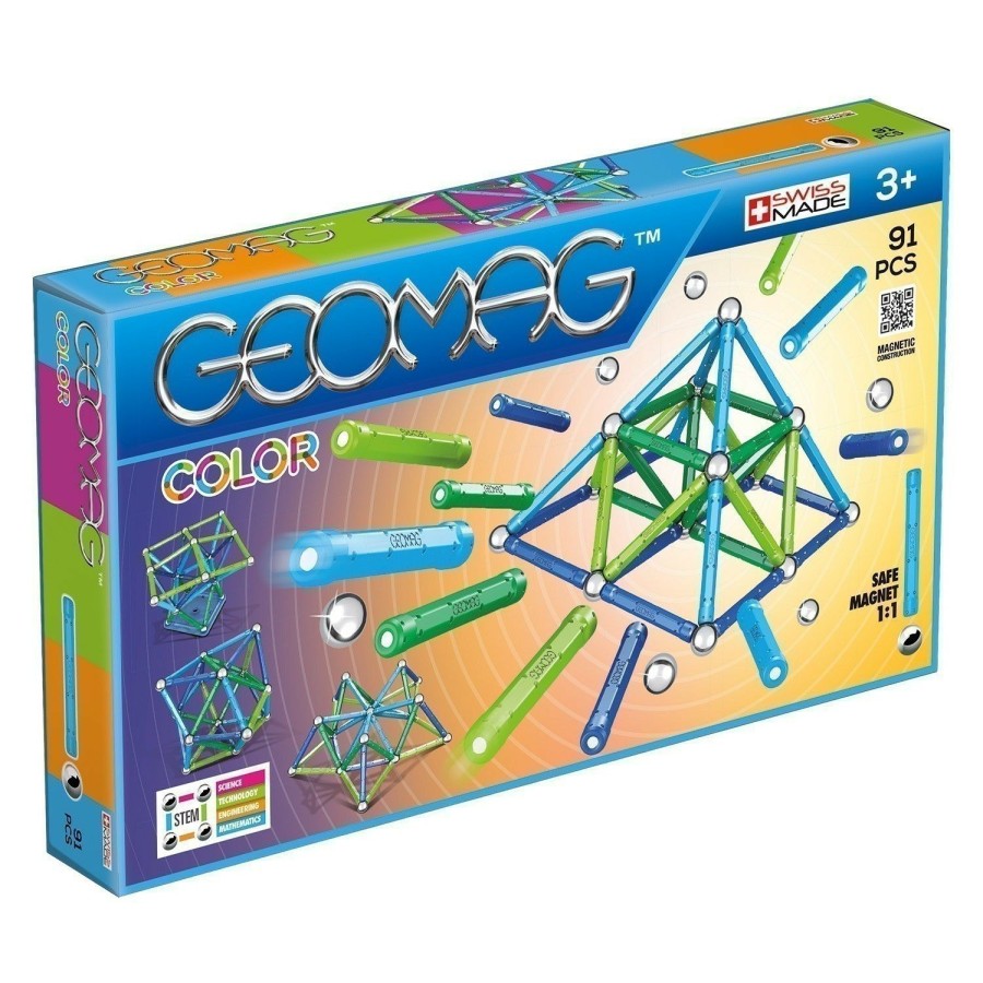 Boys Toys * | New Geomag Toys Geomag Colour 91 Piece Set