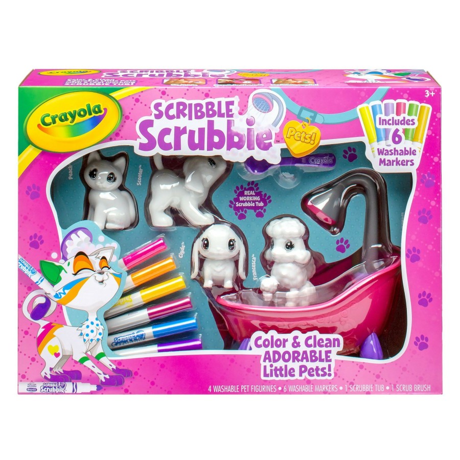 Art & Craft Toys * | Best Deal Crayola Scribble Scrubbie Pets Playset