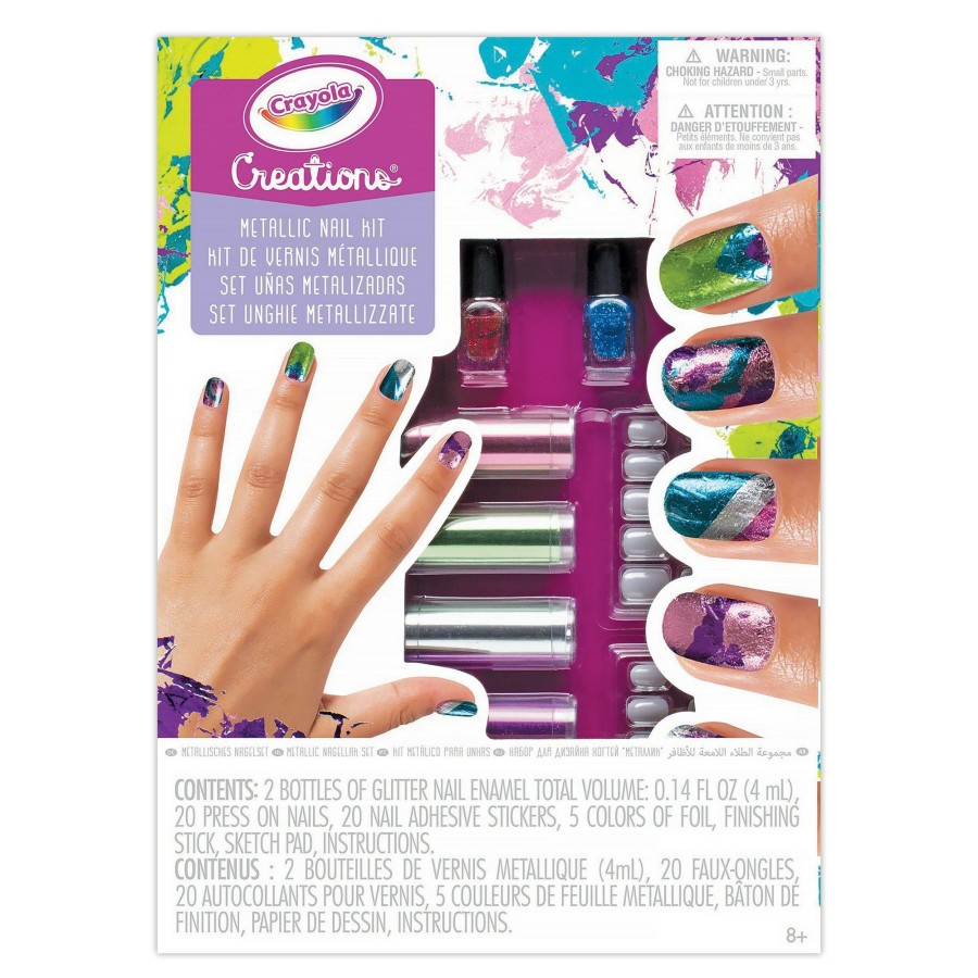 Girls Toys * | Best Pirce Crayola Creations Metallic Nail Kit