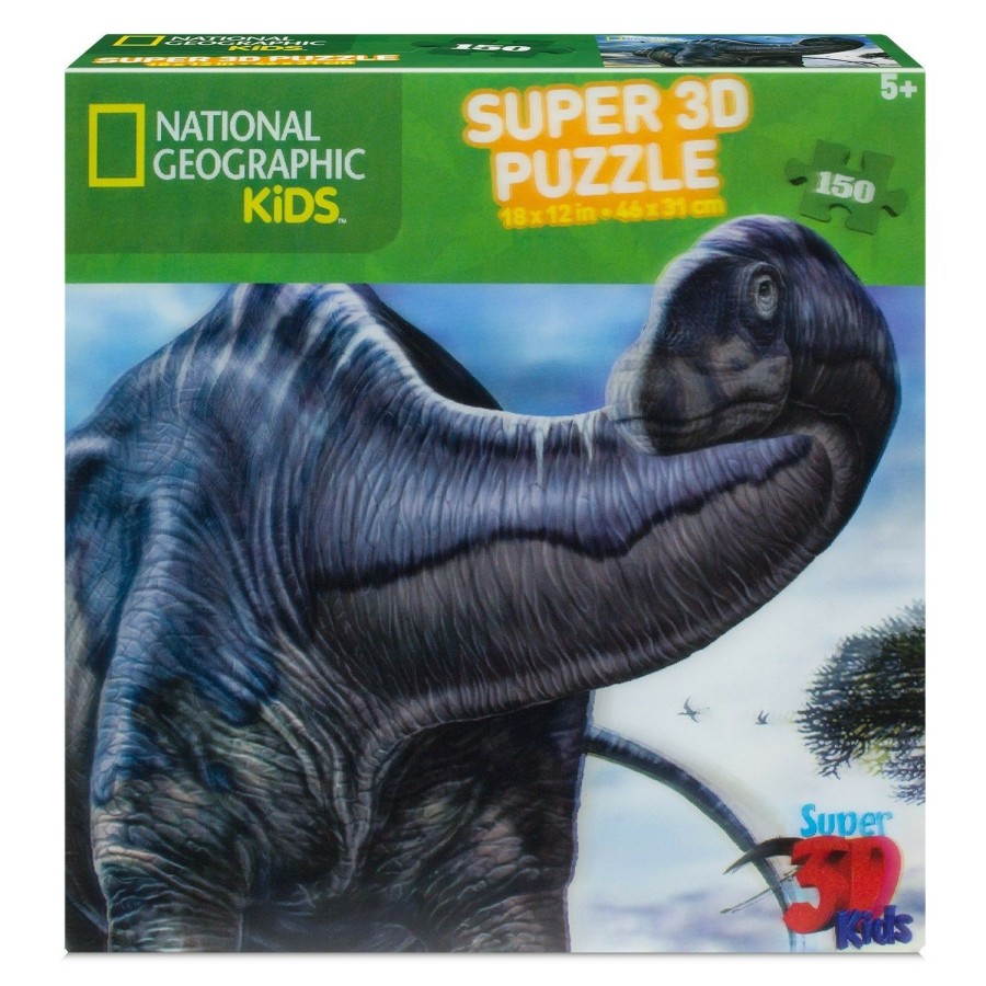 Age Group * | Best Sale National Geographic Kids Super 3D Puzzle Argentinosaurus 150 Pce