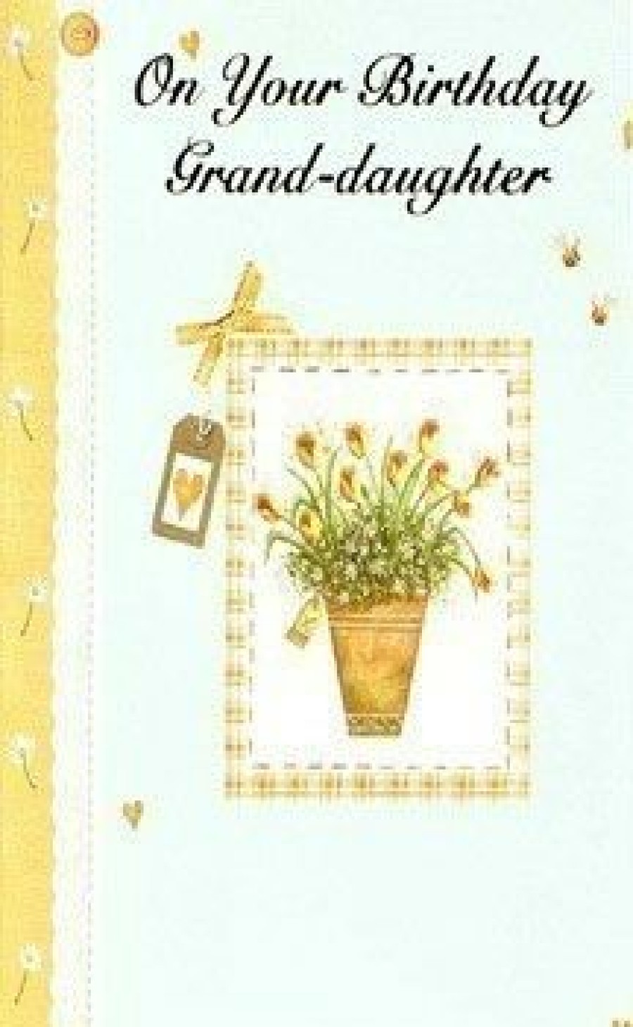 Greeting Cards * | Deals Hi Birthday Granddaughter Flower Pot