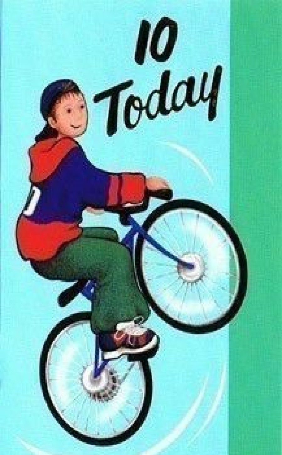 Greeting Cards * | Best Sale Hi 10Th Birthday Boy Boy On Bike