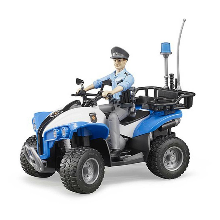 Boys Toys * | Wholesale Bruder Toys Bruder Police-Quad With Police Officer And Accessories