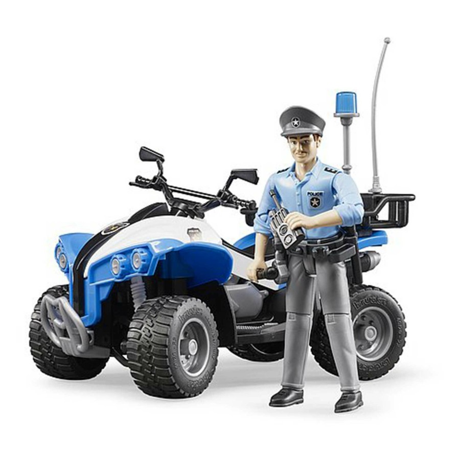 Boys Toys * | Wholesale Bruder Toys Bruder Police-Quad With Police Officer And Accessories