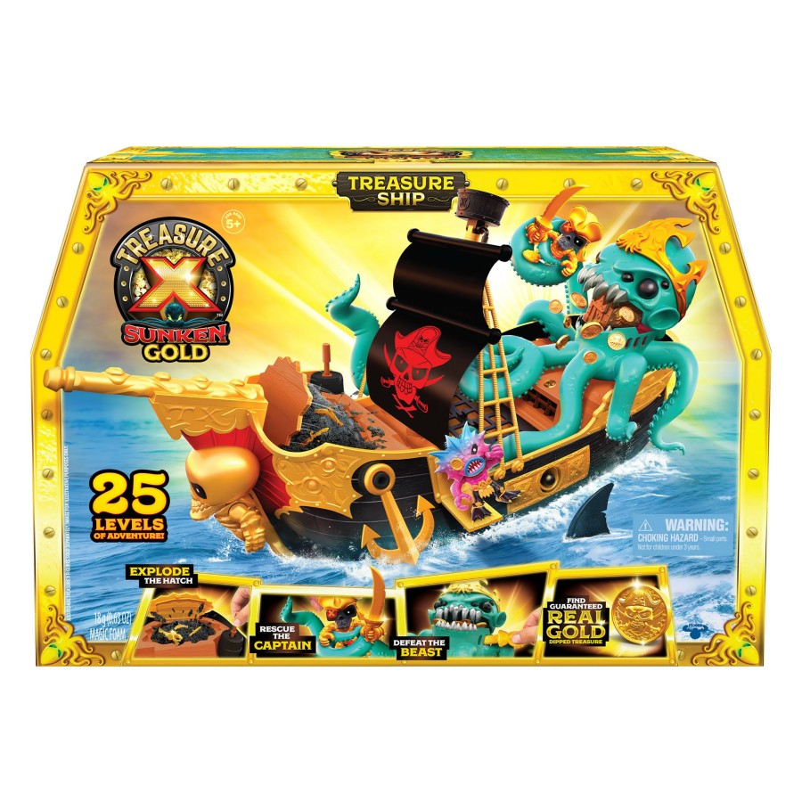 Novelties * | Promo Moose Toys Treasure X Sunken Gold Treasure Ship