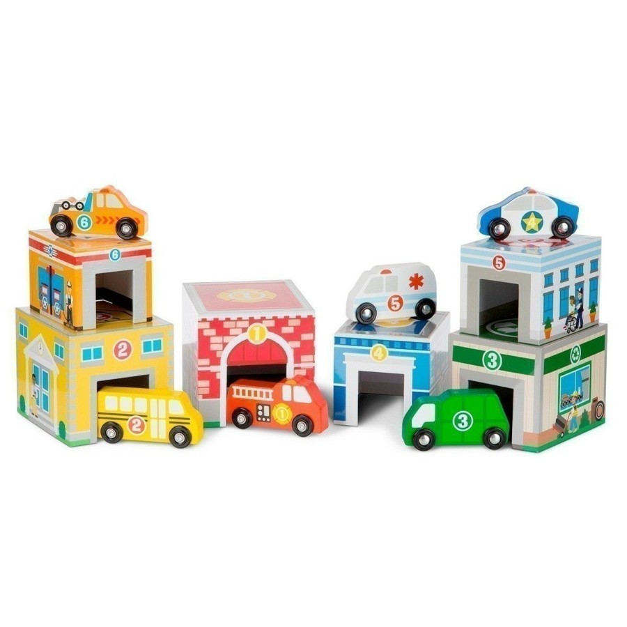 Boys Toys * | Best Sale Melissa And Doug Toys Melissa And Doug Nesting & Sorting Building & Vehicles