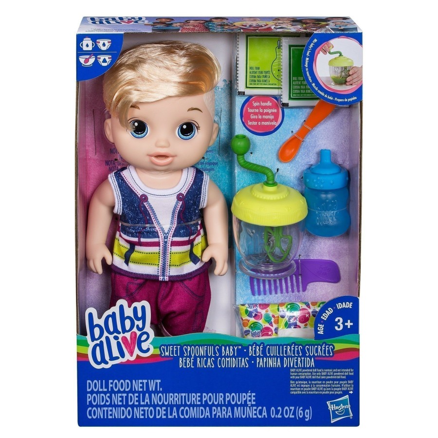 Girls Toys * | Outlet Hasbro Baby Alive Sweet Spoonfuls Baby Doll Boy