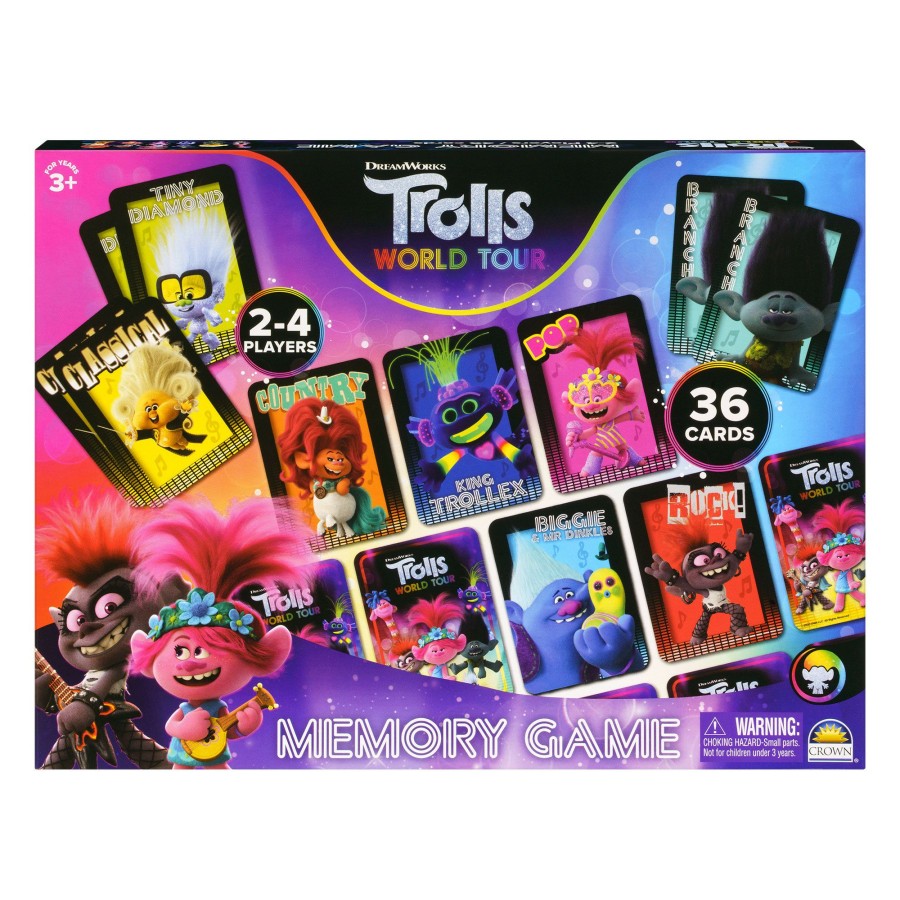 Family Games * | Top 10 Dreamworks Trolls World Tour Memory Game