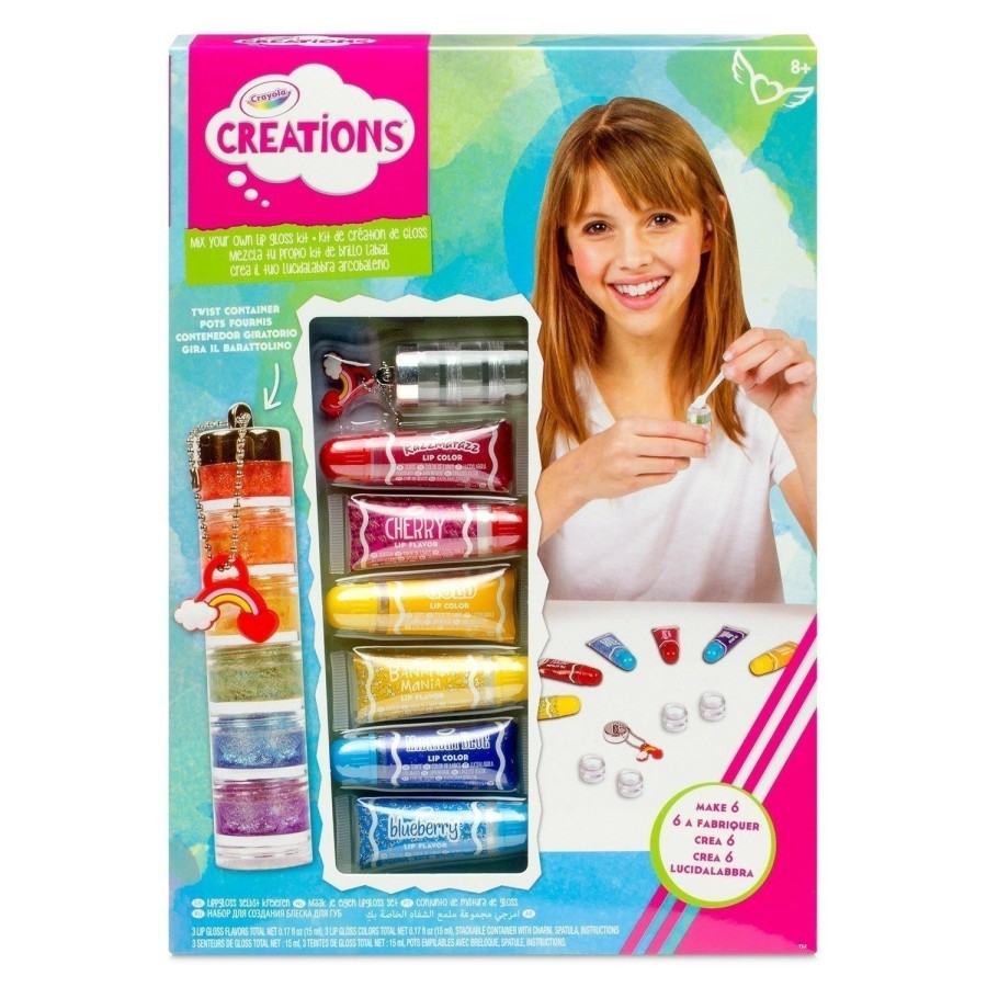 Art & Craft Toys * | Brand New Crayola Creations Mix Your Own Lip Gloss Kit