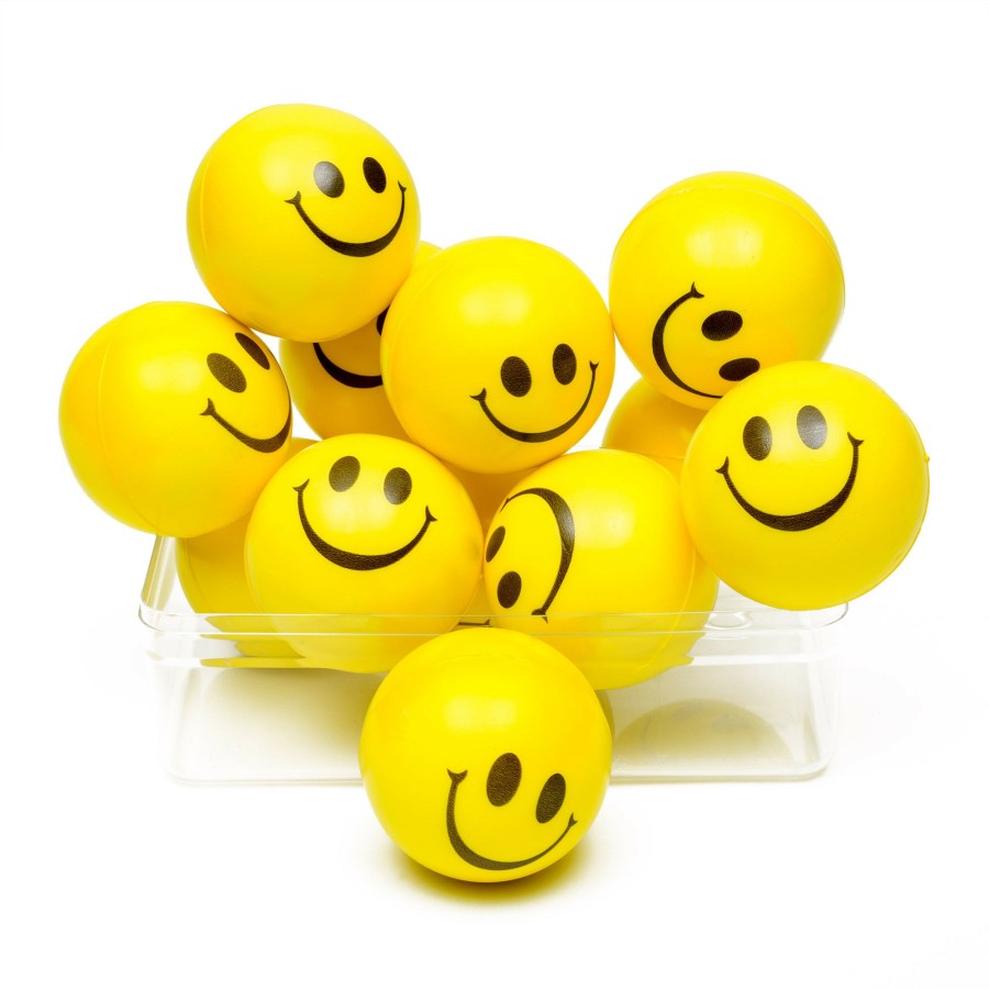 Novelties * | Buy Hi Smiley Print Stress Ball 60Mm