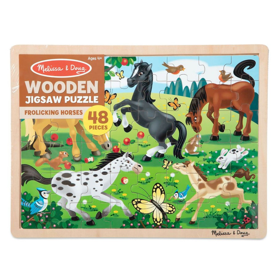 Boys Toys * | Brand New Melissa And Doug Toys Melissa And Doug Frolicking Horses 48 Piece Jigsaw Puzzle